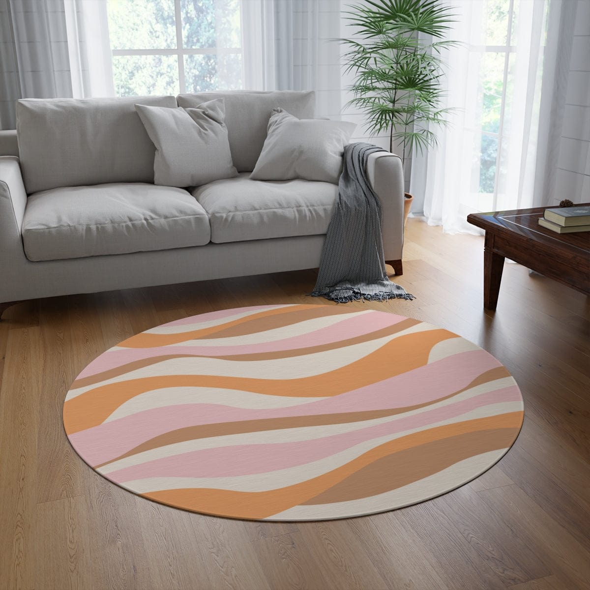 Pink Wavy Rug