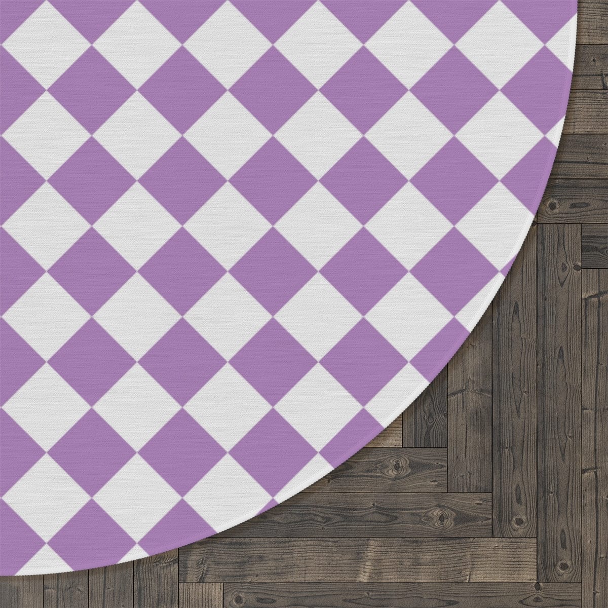 Purple Checkered Rug