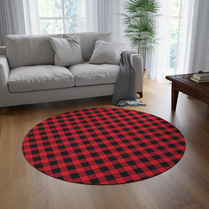 Red Plaid Rug