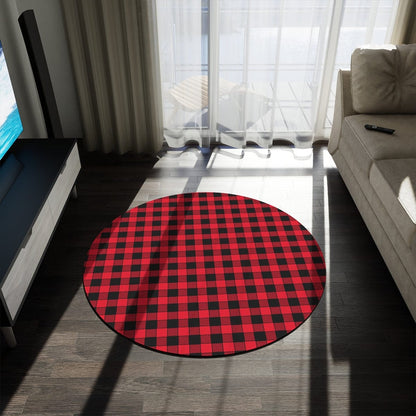 Red Plaid Rug