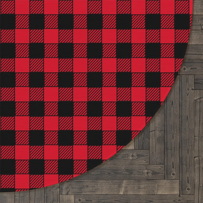 Red Plaid Rug