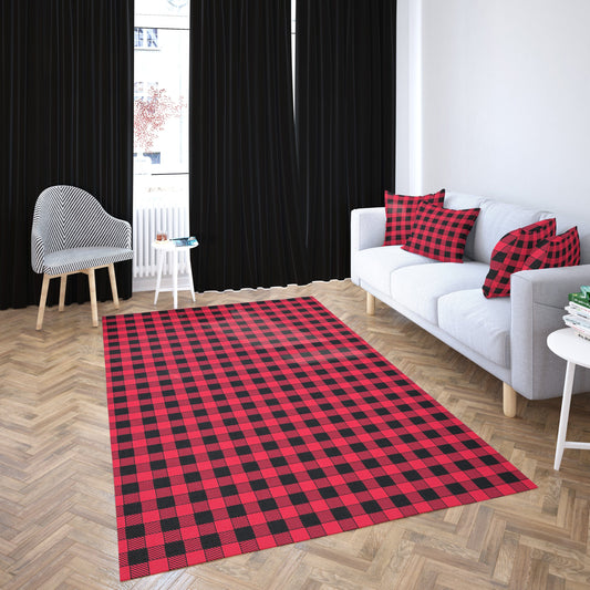 Red Plaid Rug