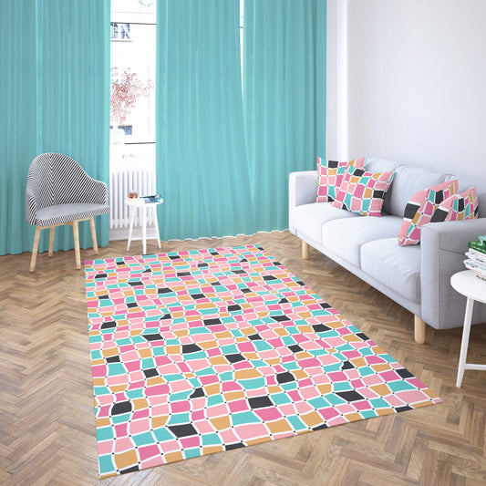 Retro Colorful Mosaic Rug