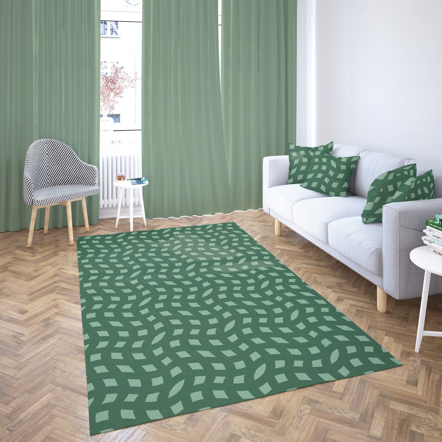 Green Retro Rug