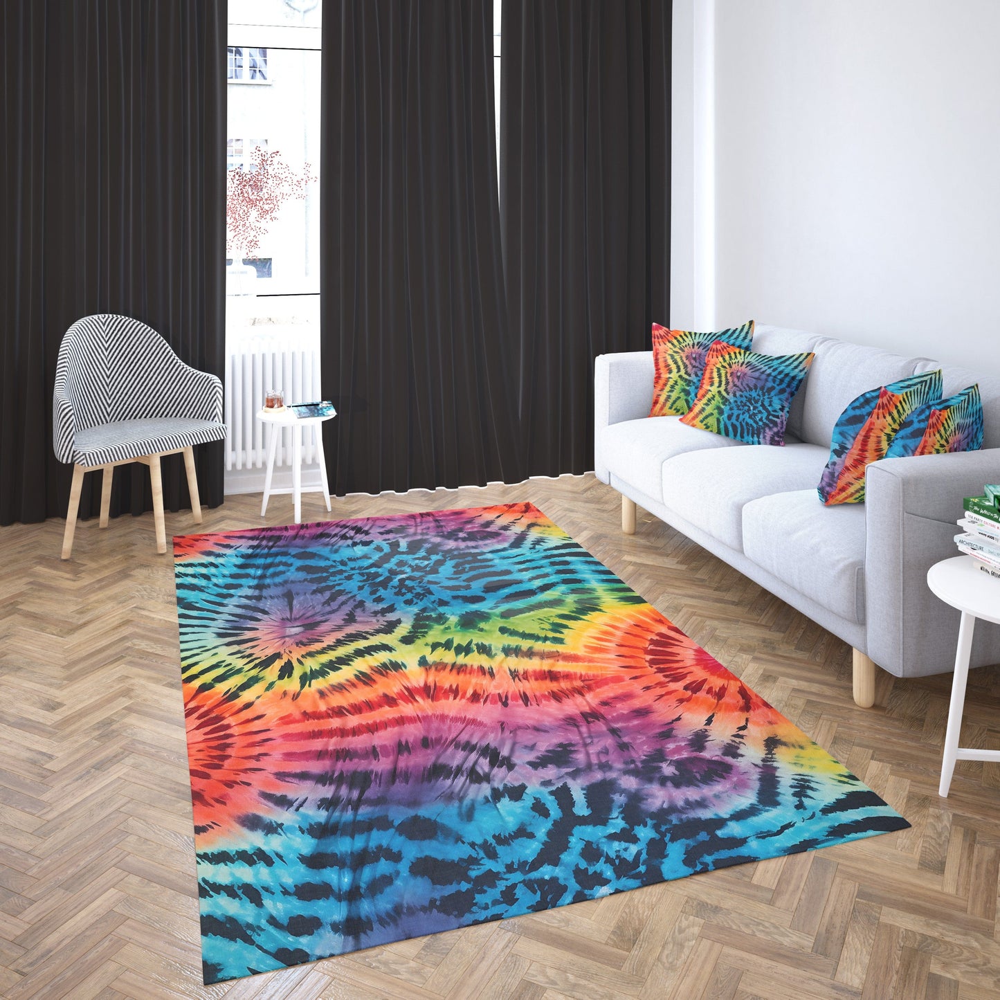 Tie Dye Tiger Rug