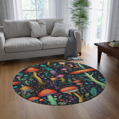 Trippy Mushroom Rug