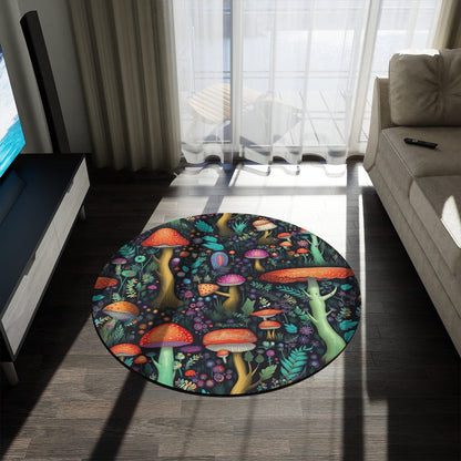 Trippy Mushroom Rug