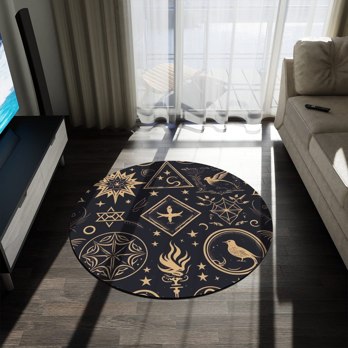 Navy Blue Celestial Rug